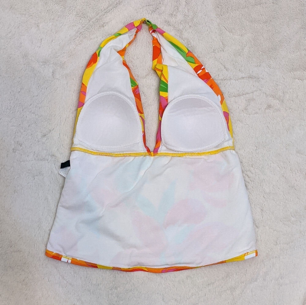 LRL Halter Tankini Top Yellow Tropical - Picture 4 of 11